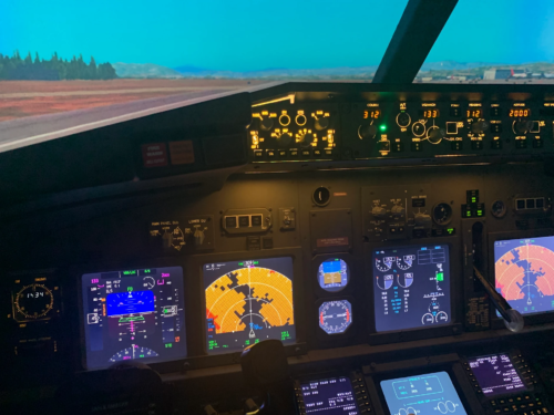 captain side of cockpit